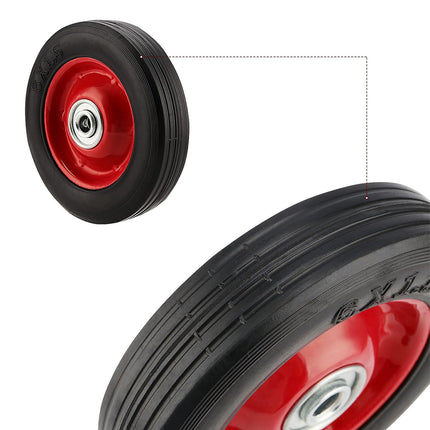 2PCS Cart 6 Inch Silent Solid Wheel Non Pneumatic Heavy Duty Anti Stabbing