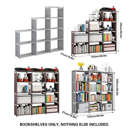 Minimalist Bookshelf Storage Cabinet for Living Room Bedroom Office Space Saving