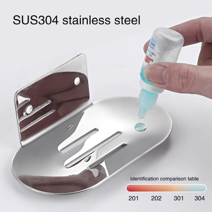 Stainless Steel Soap Dish Bathroom Soap Box Wall Mounted Rack Hanger for Shower