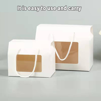 20pcs Window Handle Gift Box Folding Paper Biscuit Packaging Box for Party Favor