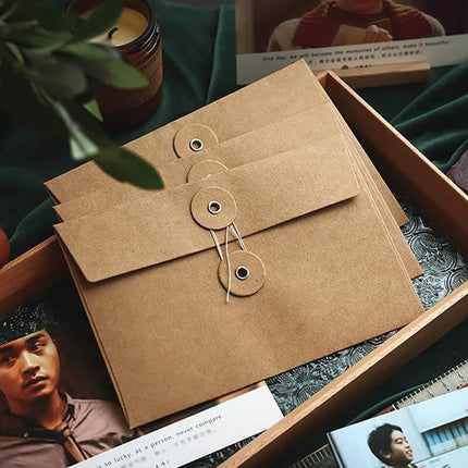 Kraft Paper String Tie Envelopes 3 Size Options