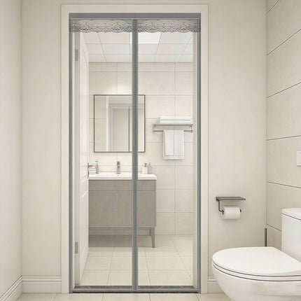 Magnetic Mosquito Mesh Door Curtain 2 Sizes Grey