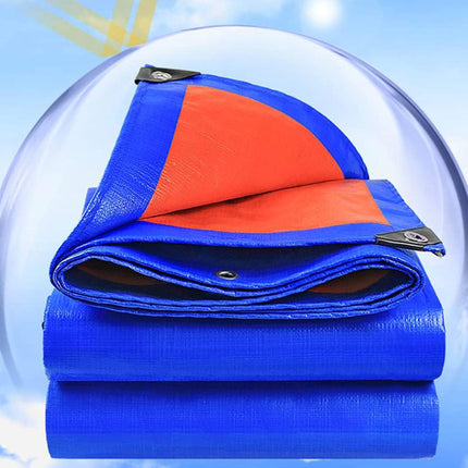 Blue Orange Waterproof Poly Tarp Cover 5x5m