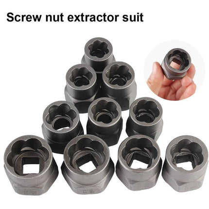 26pcs Multi Size Bolt Extractor Kit Broken Screw Removal Tool Damaged Thread