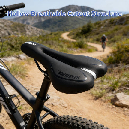 Gel Hollow Bike Saddle 28 x 14.5cm Black Comfort Seat