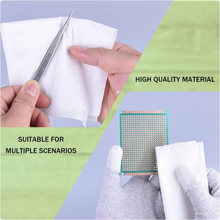 Lint Free Cleaning Napkins 100 Pack White Soft Wipes