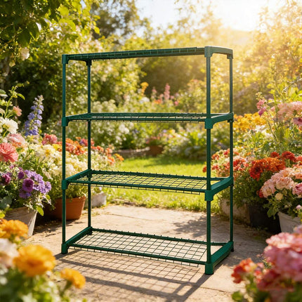 4 Tier Outdoor Plant Stand Garden Flower Shelf Heavy Duty Rack Patio Decor Use