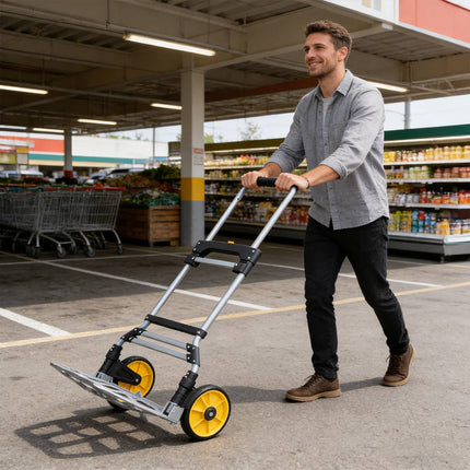 Folding Hand Truck Dolly 2 Wheel Aluminium Portable Cart Luggage Moving Trolley