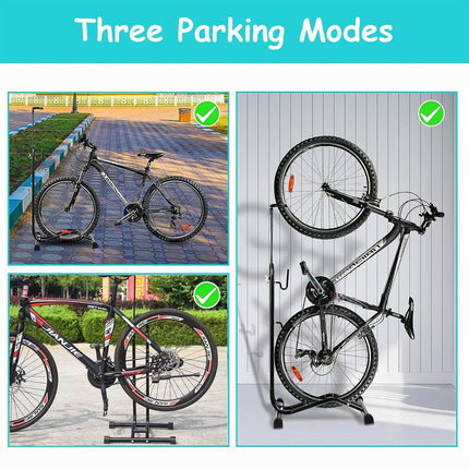 L Display Bike Parking Stand Vertical Adjustable Hook
