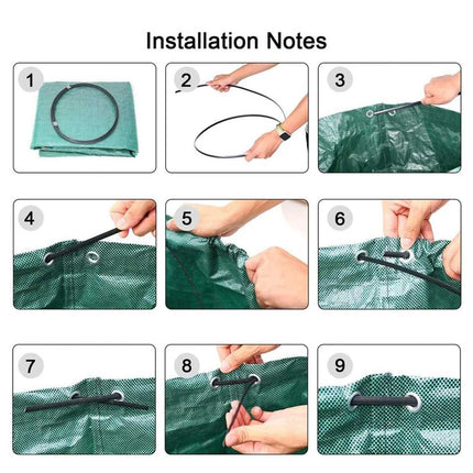 Garden Waste Bags 8 Pack 272L Reusable Heavy Duty Leaf Lawn Collection Sacks