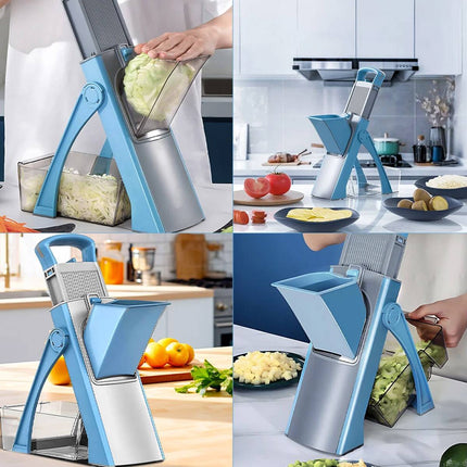 Multi Functional Vegetable Cutter Mandoline Slicer Dicer Stainless Steel Blades