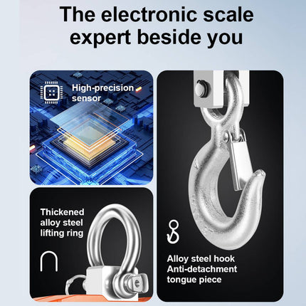 2000kg Electronic Crane Scale Orange LED Remote