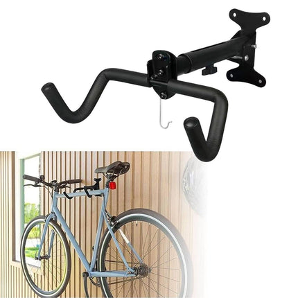 Telescopic Bike Wall Mount Double Hook Padded Frame Hanger