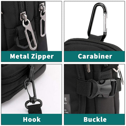 Multi Functional Shoulder Crossbody Bag Coin Purse Water Resistant Daily Use