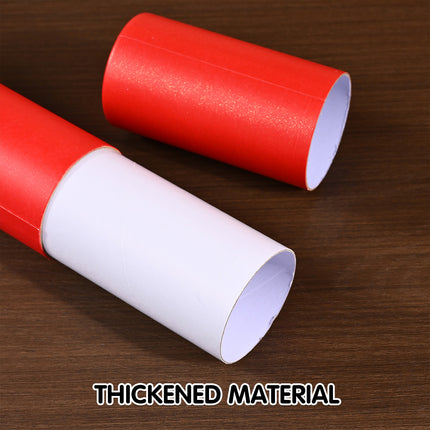 10PCS Gift Wrap Paper Tubes 5.3x36.5cm Red for Arts Crafts Scrapbooking Storage