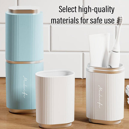 2pcs Travel Toiletry Cup Portable Mouthwash Cup with Lid Brushing Dental Storage