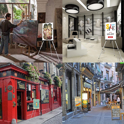 4 Section Aluminum Alloy POP Stand Portable Telescopic Easel Advertising Shelf