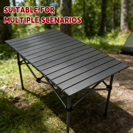 Folding Outdoor Camping Table Portable Aluminium Top Picnic Beach Garden