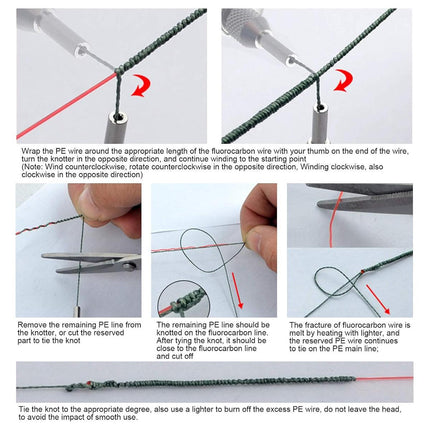 Fishing Knot Tying Tool Quick Lead Knotter Line Tyer Tackle Accessories Durable