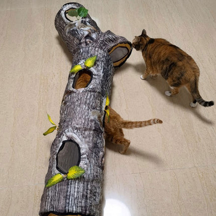 Large Collapsible Cat Tunnel Toys Interactive Kitten Tube Toys with Peek Holes