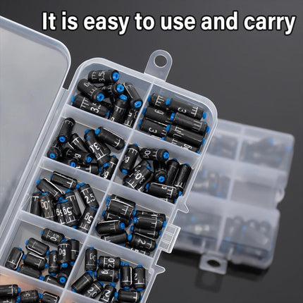 100pcs Graduated Soft Core Fishing Lead Sinkers Quick Drop Weights Tackle Set