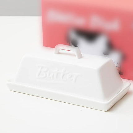 Large Capacity Sealed Ceramic Butter Tank Universal Model With Lid Storage Box