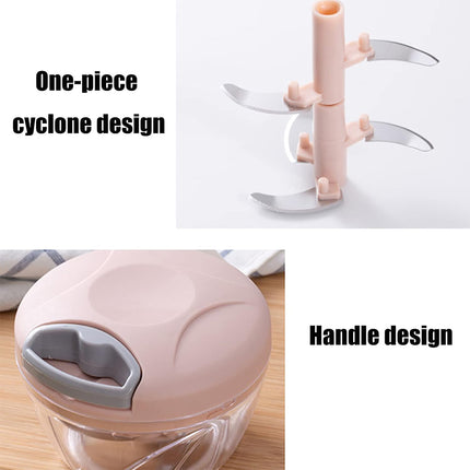 900ml Manual Meat Mincer Garlic Chopper Rotate Garlic Press Crusher Meat Grinder