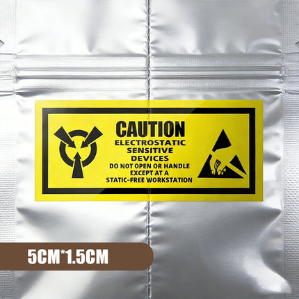 Anti Static Warning Sticker Label Easy to Use Eye-Catching for PC Electronics
