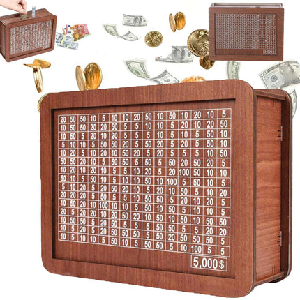 Creative Wooden Piggy Bank for Kids Room Home Office Desk Organizer Durable