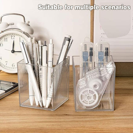 3PCS Transparent Storage Box Desktop Organiser Small Clear Container for Office