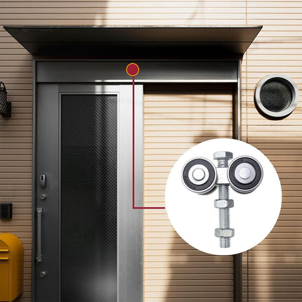 C50 Heavy Duty Sliding Door Roller Track Rail Pulley Bearing Steel Hanger Wheel