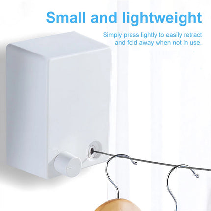 Invisible Clothesline Indoor No Drill Retractable 4.2m Space Saving High Quality