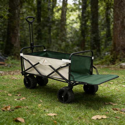 Foldable Outdoor Camping Wagon Cart for Beach Garden Utility Trolley/Wheels