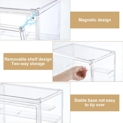 Dustproof Transparent PET Figure Display Box 3 Tier Detachable for Collection
