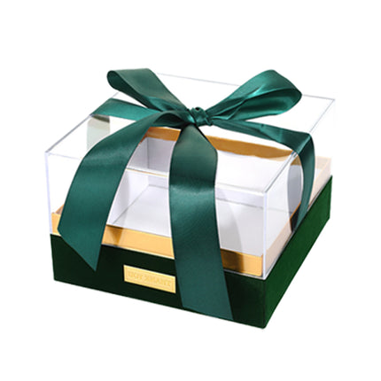Acrylic Gift Box Clear Souvenir Display Case Bow Storage Container for Packaging