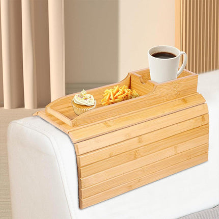 Removable Sofa Armrest Tray Storage Organizer for Couch Side Table Cup Holder