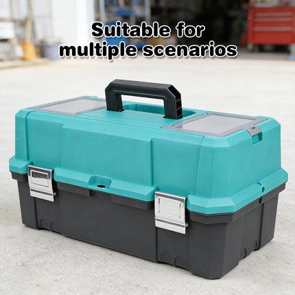 3 Tier Portable Tool Box Organiser with Fold Out Trays for Home Garage Repair