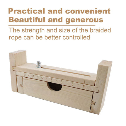 Solid Wood Paracord Bracelet Jig Adjustable Braiding Maker Tool Storage Drawer