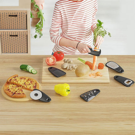 6 Pcs Kitchen Gadget Set Space-Saving Stackable 430 Stainless Steel