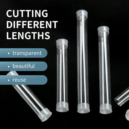 20PCS Transparent Plastic Packaging Tubes Durable for Oil Painting Artwork Use