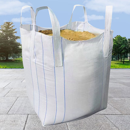 Heavy Duty Bulk Ton Bag White Thickened Woven Sack Large Lifting Storage Bag