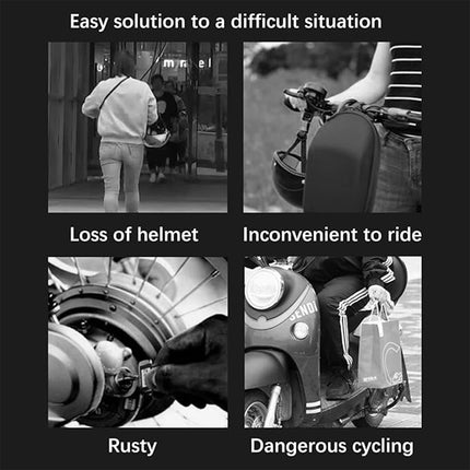 Multifunctional Motorcycle Helmet Lock Hook Key Lock Anti-Theft Durable Sturdy