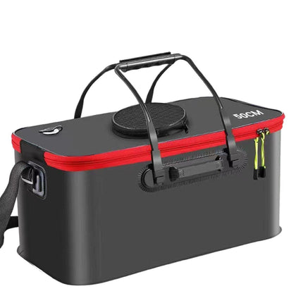 Portable Folding EVA Fishing Bucket Multi Use Live Fish Container with Strap