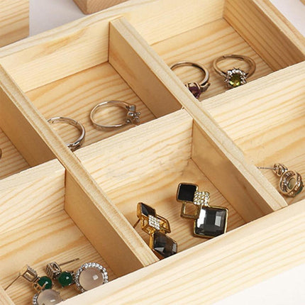 Wooden Jewelry Display Trays 5pcs Bracelet Storage Organizer for Rings Earrings