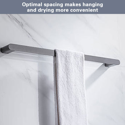 Bathroom Towel Rack Wall Mounted Stainless Steel Bath Towel Holder For Storage