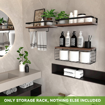 3 PCS Multi Functional Wall Mounted Storage Shelf Space Saving Home Decor