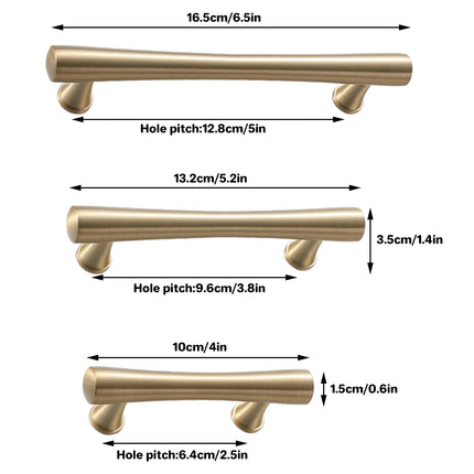 Cabinet Door Handle Set 3Sizes Black Drawer Wardrobe Pull Handle for Furniture