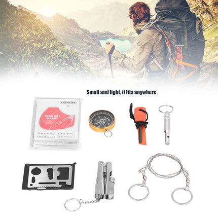 Outdoor Emergency Survival Equipment Set for Hiking Camping Disaster Prep Use