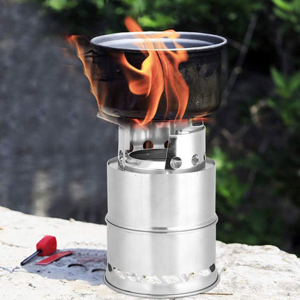 Outdoor Portable Windproof Wood Stove High Heat For Camping Hiking Travel