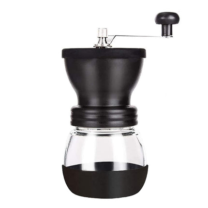 Manual Coffee Bean Grinder Glass Hand Crank Portable Grinding Mill for Home Use